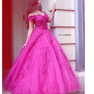 red prom dresses 2020 off the shoulder lace appliques flowers a line tulle floor length evening dresses vestidos de fiesta
