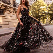 Load image into Gallery viewer, embroidery prom dresses 2020 sweetheart neckline backless a line floor length lace evening dresses arabic party dresses