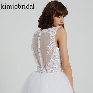 lace wedding dresses 2020 deep v neck lace appliques ball gown detachable train bridal dresses vestidos de noiva