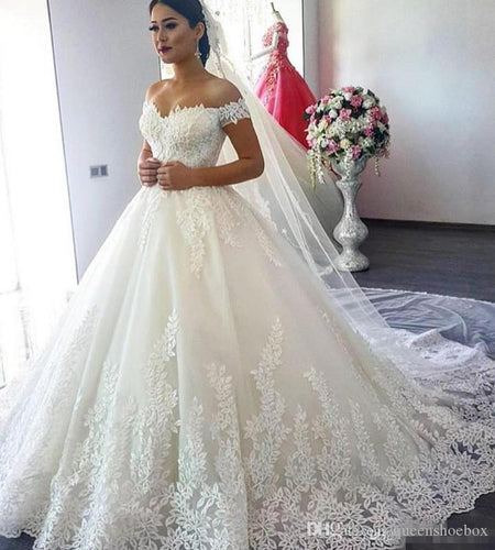 Vintage Off Shoulder Lace African Wedding Dresses 2021 Plus Size Sweep Train Lace Up White Bridal Gowns For Garden Country abiti da sposa