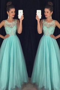 light blue prom dresses crystal beaded evening dresses a line tulle evening gowns crystal party dress