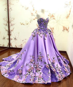 purple prom dresses 2021 beaded sweetheart embroidery ball gown long evening dresses gowns
