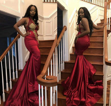 Load image into Gallery viewer, 2020 Black Girls Prom Dresses Mermaid Formal Holidays Graduation Wear Party Gowns Plus Size Custom Made