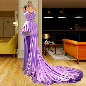 purple prom dresses 2022 evening dresses side slit evening gowns long evening gowns