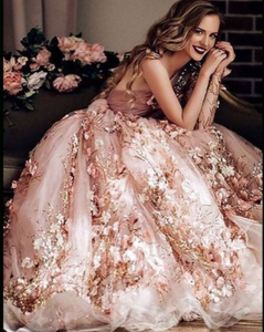 flowers prom dresses 2021 sweetheart neckline lace appliques flowers pleats floor length evening dress